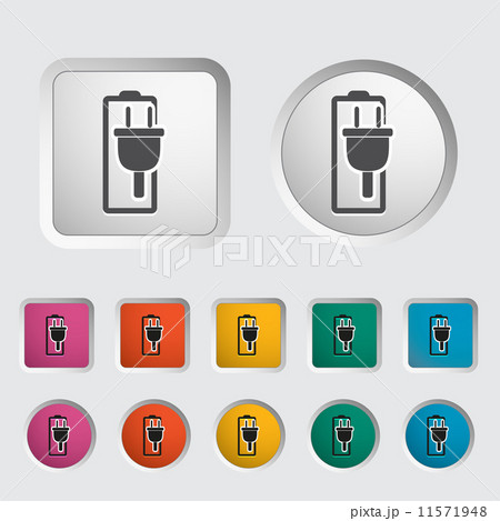 Charging the battery, single icon. Charging the battery, single icon. 11571948