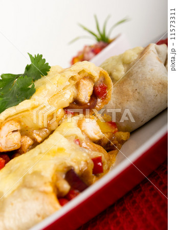 Chicken and Cheese Burritos & Salsa  11573311