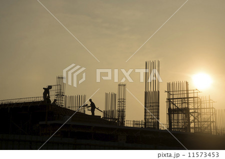 Silhouette of Construction Worker Silhouette of Construction Worker 11573453