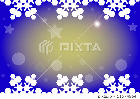 雪のフレーム（青系） Frame of snow ( blue ) 11574964