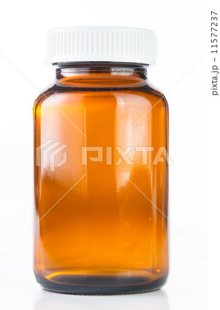 Close up Vial of pills medical container 11577237