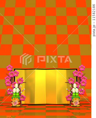 Golden Screen On Pattern Text Space 11582186