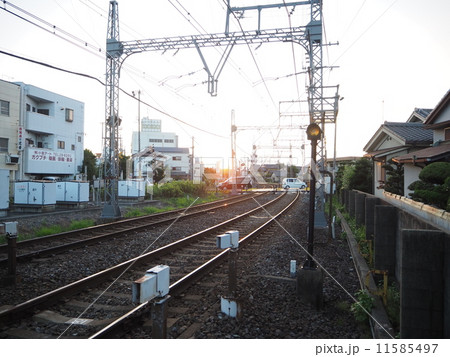夕日と線路 11585497