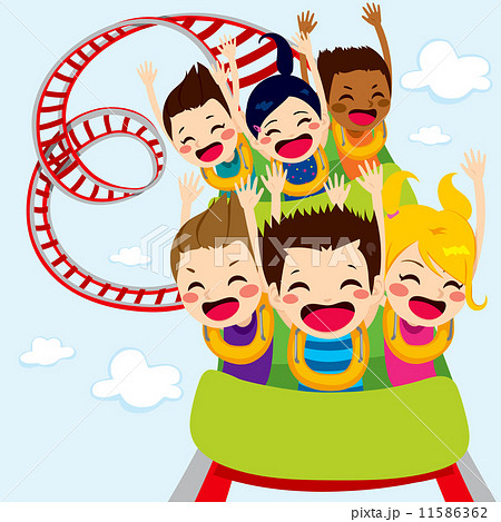 Roller Coaster Childrenのイラスト素材