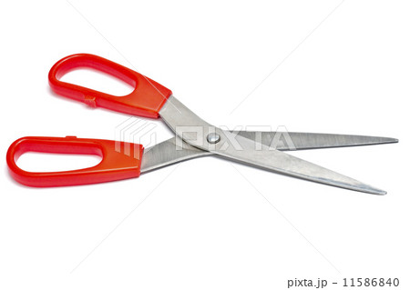 Red handled scissors 11586840