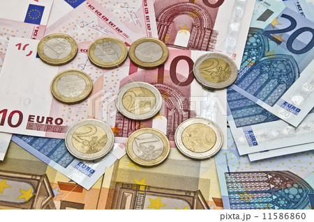 Euro currency and coins Euro currency and coins 11586860