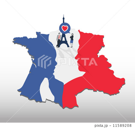 Romance in france concept graphic 11589208