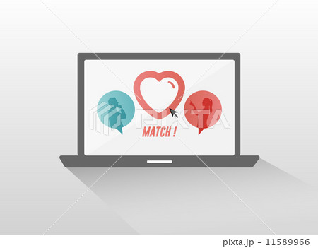 Online dating service on laptop screen Online dating service on laptop screen 11589966