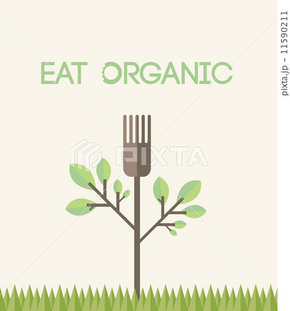 Eat organic vector with text 11590211