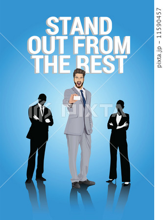 Businessman showing business card Businessman showing business card 11590457