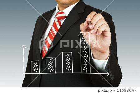 Male hand drawing a graph Male hand drawing a graph 11593047