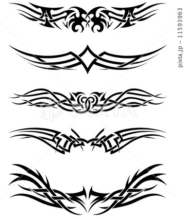 Set tribal tattoosのイラスト素材 [11593963] - PIXTA