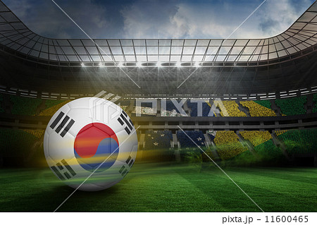 Composite image of football in south korea colours 11600465