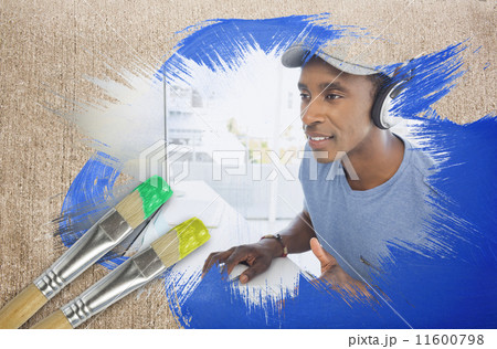 Composite image of cool designer at work 11600798