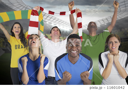 Composite image of various football fans Composite image of various football fans 11601042