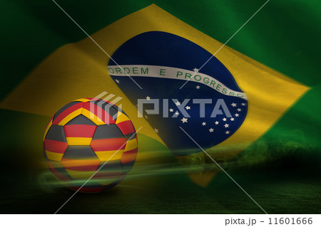 Composite image of football in german colours 11601666