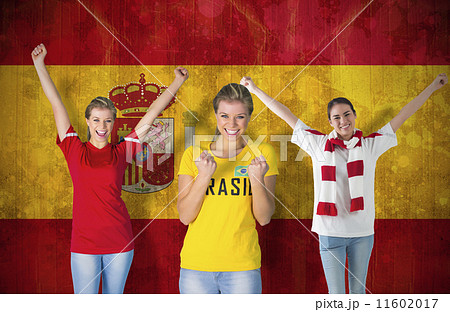 Composite image of various football fans 11602017