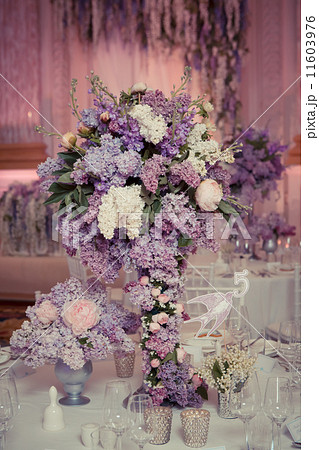 Festive table decoration in Lilac colours. 11603976