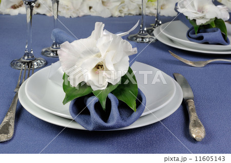 Napkin decorated with flower Napkin decorated with flower 11605143