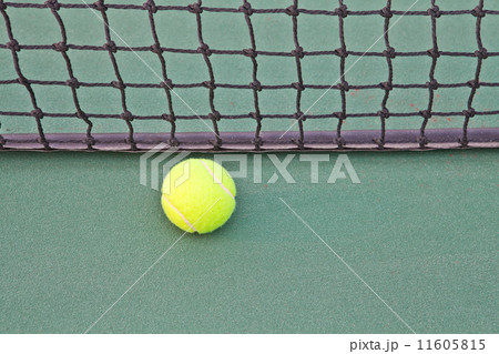 Tennis Court with ball on net Tennis Court with ball on net 11605815