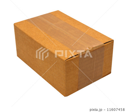 Close brown paper box on white Close brown paper box on white 11607458
