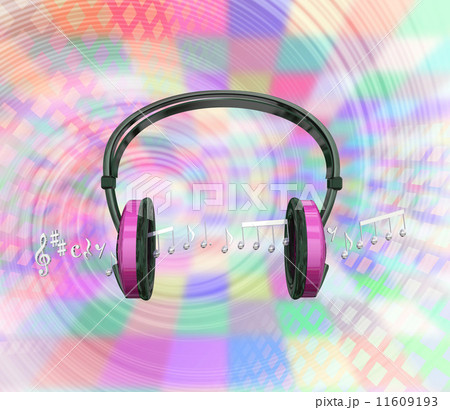 ヘッドフォンから音楽が聴こえる 11609193