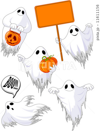 Set of cute ghosts 11611156