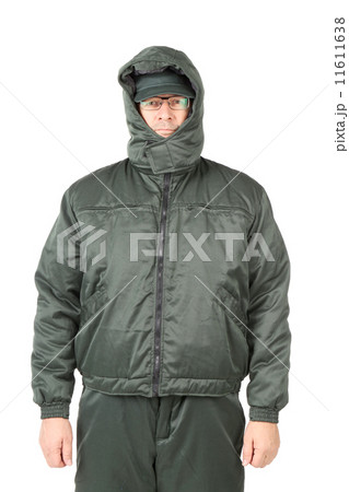 Worker in winter warm wear. 11611638