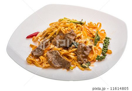Fried noodles with beef Fried noodles with beef 11614805