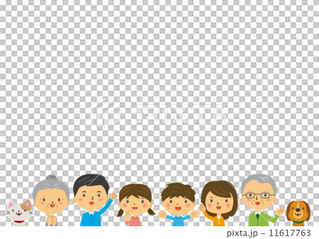 Family Three generations Looking Up 11617763