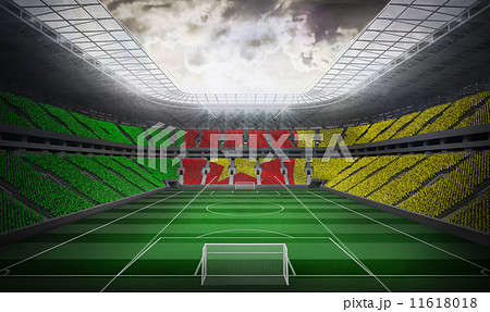Composite image of digitally generated cameroon national flag Composite image of digitally generated cameroon national flag 11618018