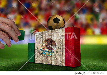 Composite image of hand building wall 11618658