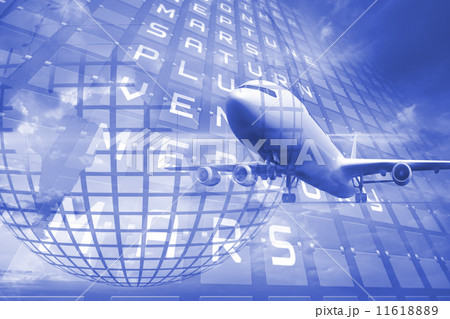 Travel and tourism collage with airplane Travel and tourism collage with airplane 11618889