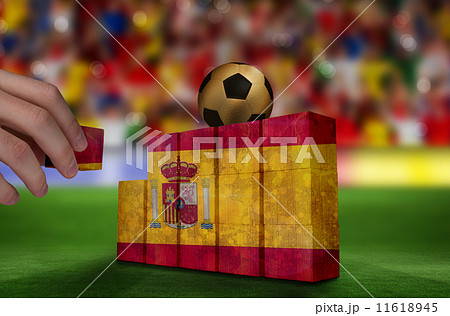 Composite image of hand building wall 11618945