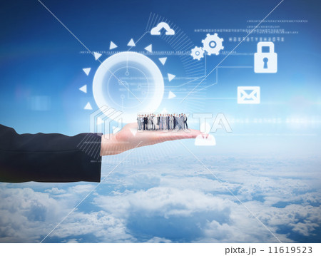 Composite image of business people standing up Composite image of business people standing up 11619523