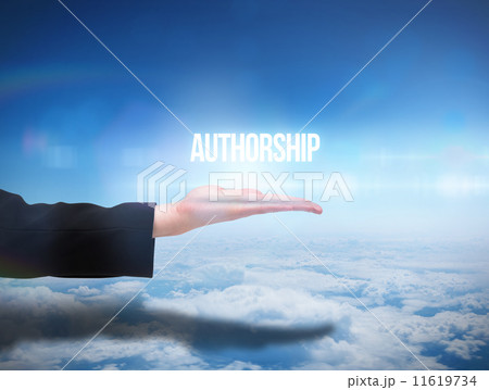 Businesswomans hand presenting the word authorship 11619734