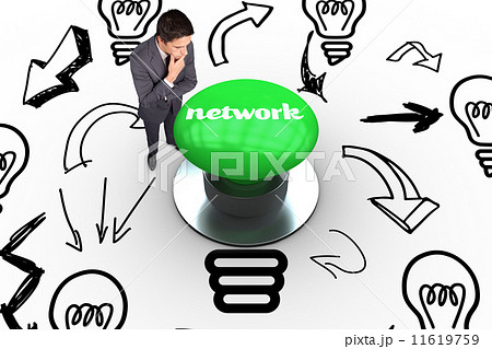 Network against digitally generated green push button 11619759