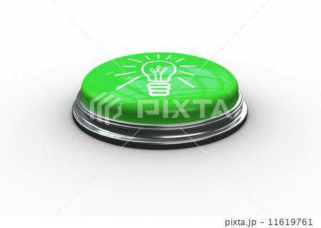 Composite image of light bulb graphic on button 11619761