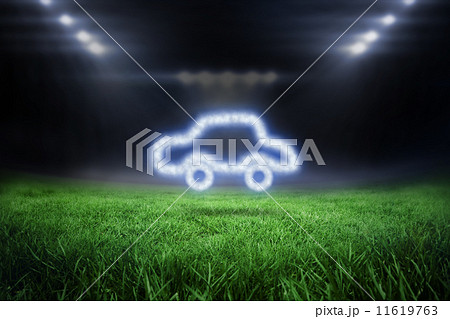 Composite image of cloud in shape of car 11619763