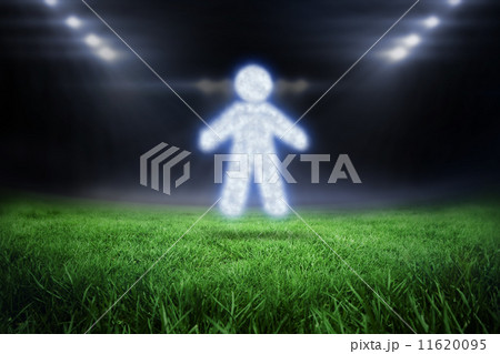 Composite image of cloud in shape of man Composite image of cloud in shape of man 11620095