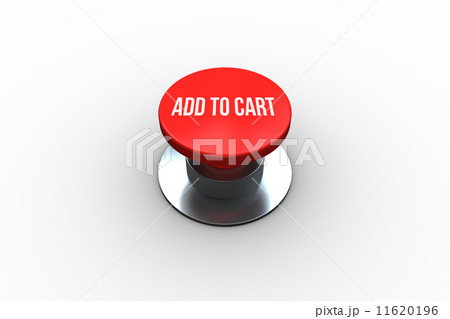 Add to cart on digitally generated red push button 11620196