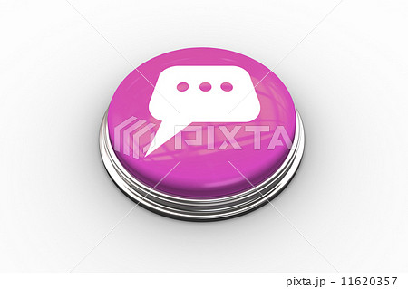 Composite image of speech bubble graphic on button Composite image of speech bubble graphic on button 11620357