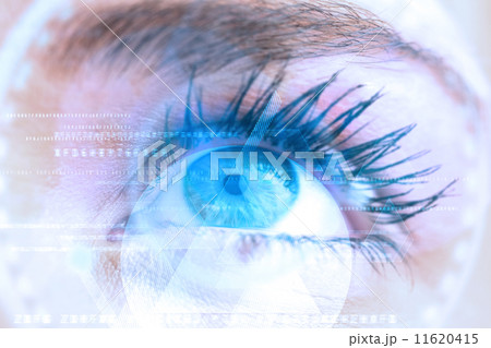 Composite image of close up of female blue eye Composite image of close up of female blue eye 11620415