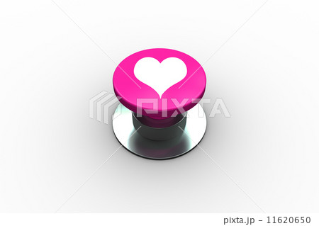 Composite image of heart graphic on button 11620650
