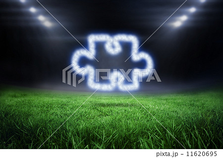 Composite image of cloud in shape of jigsaw piece 11620695