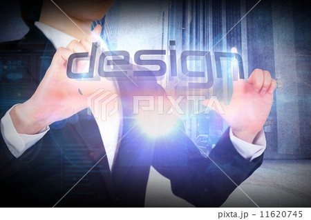 Businesswoman presenting the word design Businesswoman presenting the word design 11620745