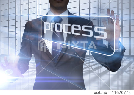 Businessman presenting the word process 11620772