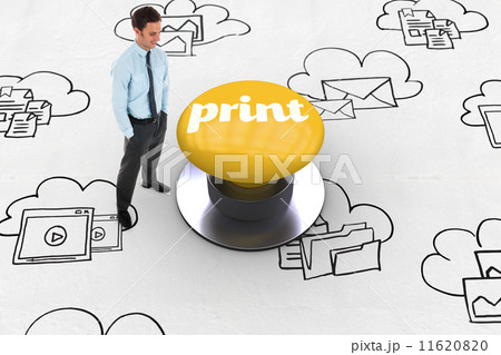 Print against yellow push button 11620820