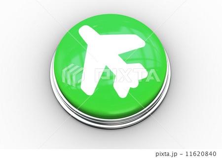 Composite image of airplane graphic on button 11620840