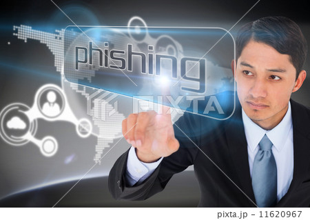 Businessman pointing to word phishing 11620967